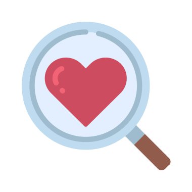 arama aşk simgesi, vektör illüstrasyonu  