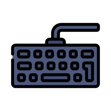 Klavye simgesi, basit stil. vektör illüstrasyonu 