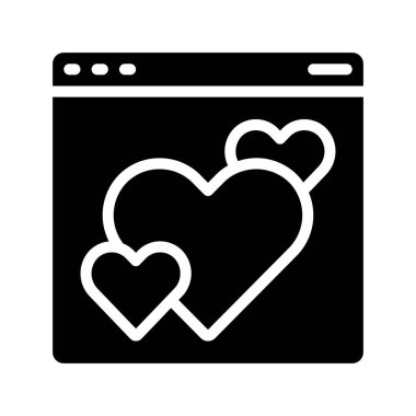 Web sitesi simgesi, vektör illüstrasyonu basit tasarım