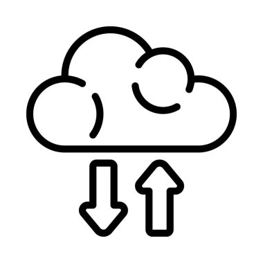 bulut depolama simgesi, vektör illüstrasyonu