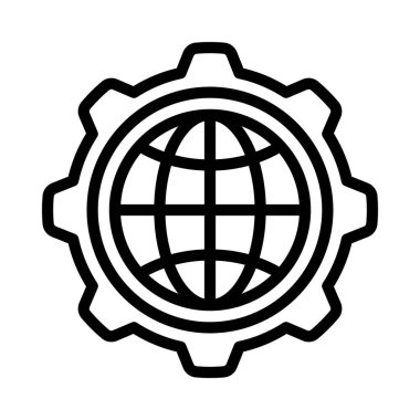 İnternet Yönetim simgesi, vektör illüstrasyonu  