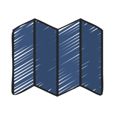 Harita simgesi vektör çizimini aç