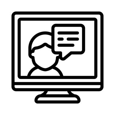 Bilgisayar Danışmanlık simgesi, vektör illüstrasyonu  