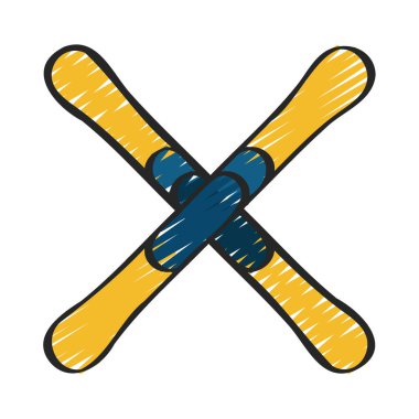 Kar Kayağı web simgesi vektör çizimi