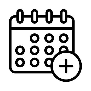 Zamanlama simgesi, vektör illüstrasyonu 