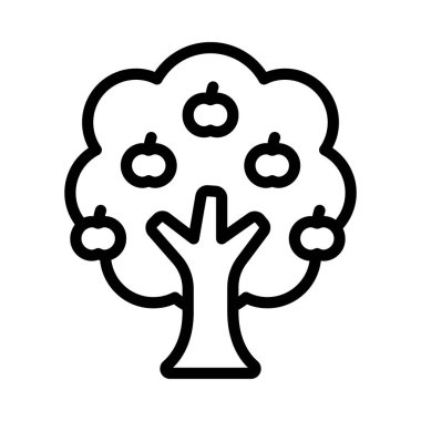 Apple Ağacı simgesi, vektör illüstrasyonu