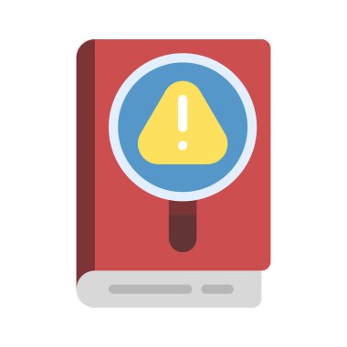 Risk Değerlendirme Kitabı simgesi, vektör illüstrasyonu