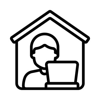 Evden Çalışma kavramı, vektör illüstrasyonu