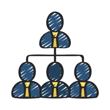 İş Hiyerarşisi web simgesi vektör çizimi