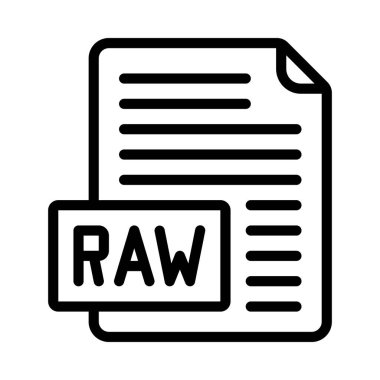 Ham Dosya simgesi, vektör illüstrasyonu