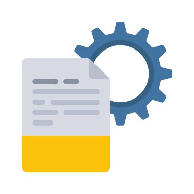 Dosya yönetimi simgesi, vektör illüstrasyonu