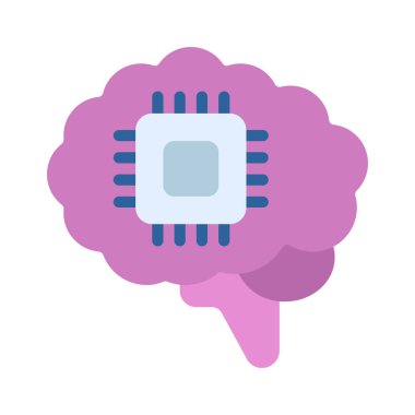 Makine Öğrenme simgesi, vektör illüstrasyonu                   