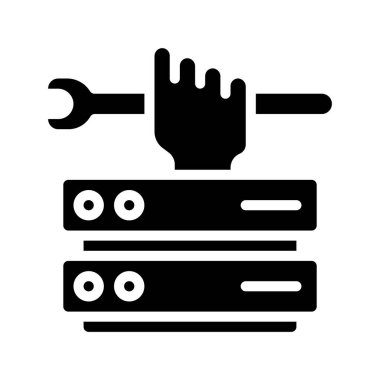 Ağ Onarımı simge basit düz illüstrasyon