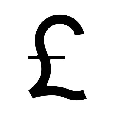 pound para birimi işaret vektörü çizimi