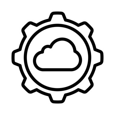 Bulut yönetimi simgesini, vektör çizim