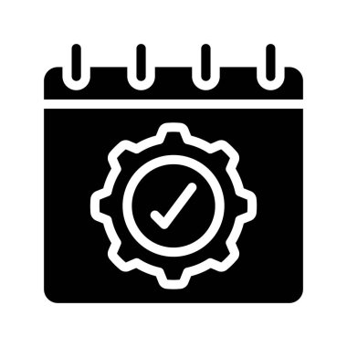 Zamanlama Yönetimi simgesi, vektör illüstrasyonu    