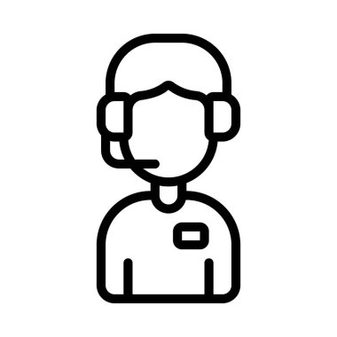 Erkek Yardımcı ikon vektör illüstrasyon tasarımı