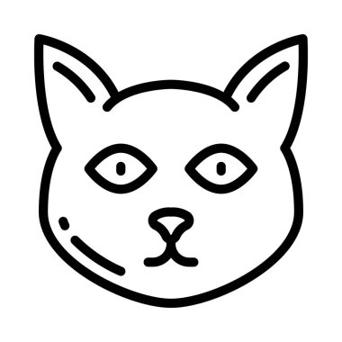 hayvan kedi simgesi vektör illüstrasyonu 