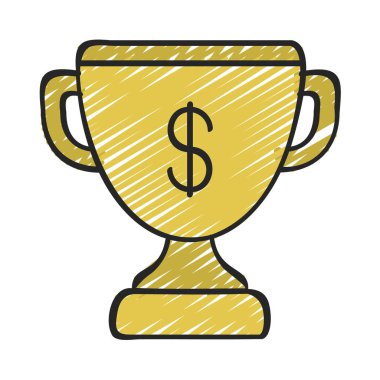 kupa ödülü izole edilmiş ikon vektör illüstrasyon tasarımı