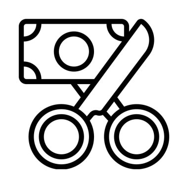 Kesme Maliyeti web simgesi vektör illüstrasyonuName