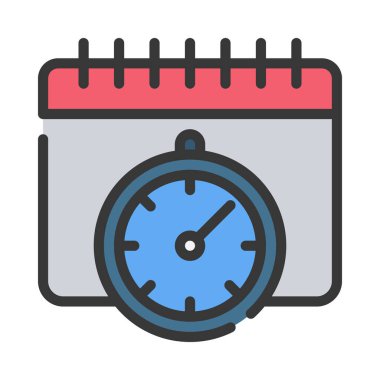 Vadesi dolmuş web simgesi vektör illüstrasyonu