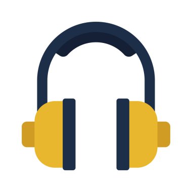 kulaklık simgesi, vektör illüstrasyonu 