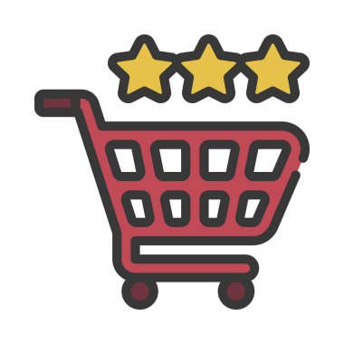 Alışveriş tramvayı ikon vektör çizimi tasarımı 