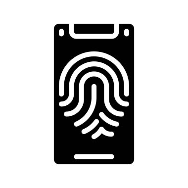 Biyometrik koruma simgesi vektör çizimi