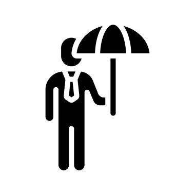 Kaplanmış Kişi simgesi vektör çizimi tasarımı