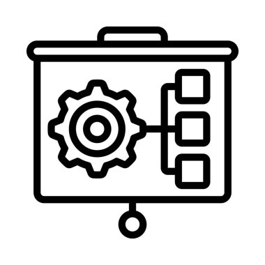 beyaz tahta web simgesi vektör illüstrasyonu