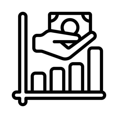 Gelir web simgesi vektör illüstrasyonu