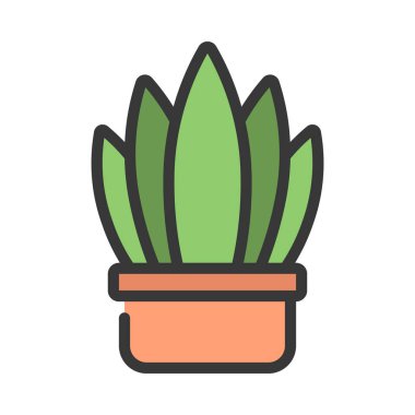 Yılan Bitkisi ağ ikonu vektör çizimi