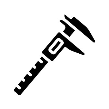 Calliper Ölçüm Aracı düz simgesi, vektör illüstrasyonu 