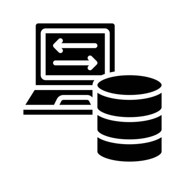 veri aktarım simgesi vektör illüstrasyonu 