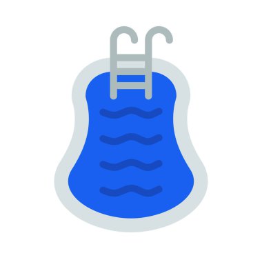 Yüzme Havuzu konsepti vektör çizimi 