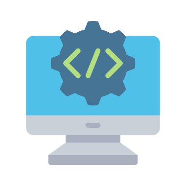 Yazılım Mühendisliği simge vektör çizimi 