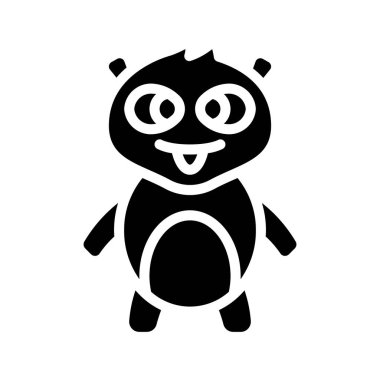 Beyaz arka planda hayvan canavarının vektör çizimi  