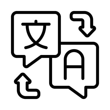 Yabancı Dil Sınıfı düz simge, vektör illüstrasyonu 