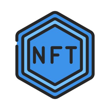 NFT Uygulama simgesi vektör çizimi 