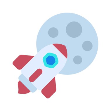 Ay web simgesi vektör illüstrasyonuna