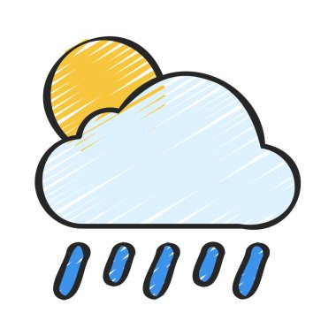 Hava durumu simgeleri Uygulama vektör illüstrasyonu 