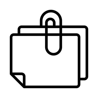 kırpılmış Belge simgesi, vektör illüstrasyonu  