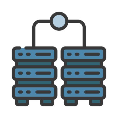 sunucu web simgesi vektör illüstrasyonu
