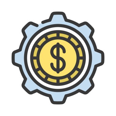 Para Yönetimi web simgesi vektör illüstrasyonu