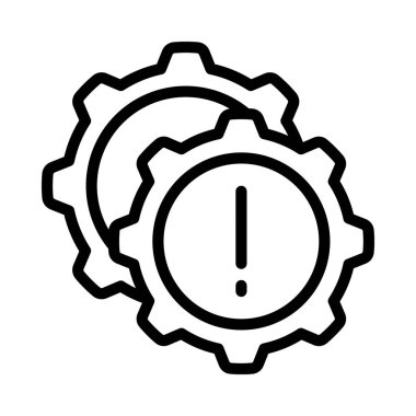 Risk Yönetimi Çarkları Web simgesi vektör illüstrasyonu