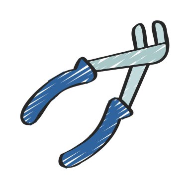 Kaburga Eklem Pensesi simgesi, vektör illüstrasyonu 