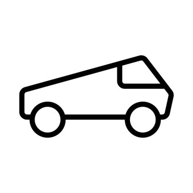 Gelecekçi Elektrik kamyon ikonu vektör illüstrasyonu