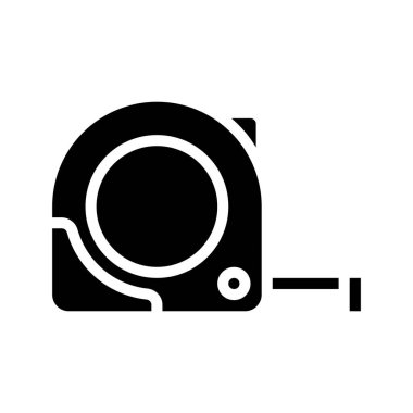 Teyp Ölçü ağ ikonu vektör illüstrasyonu