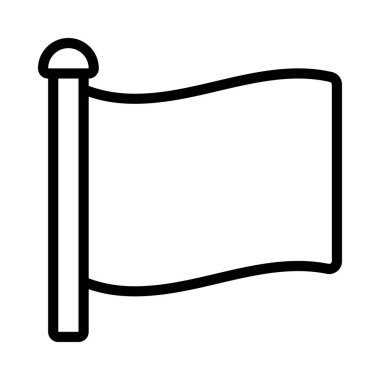 Flag Pole web simgesi vektör illüstrasyonu
