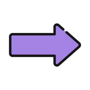  Sağ yön ok ikonu vektör illüstrasyonu 